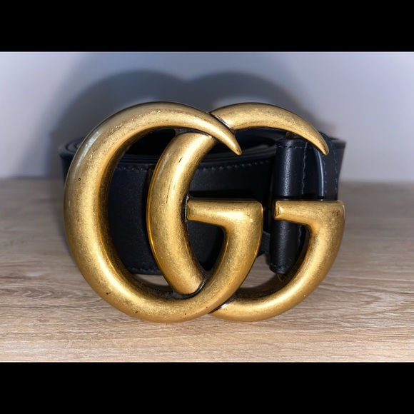 Gucci Black Leather Belt Size 80